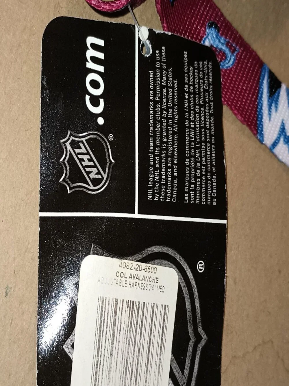 NEW Colorado Avalanche NHL Adjustable Dog Harness Medium